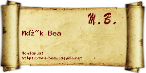 Mák Bea névjegykártya